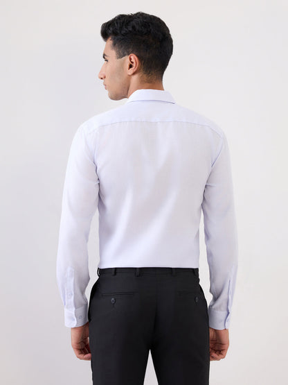 Park Avenue Men Purple Structure Regular Fit Cotton Full Sleeve Formal Shirt