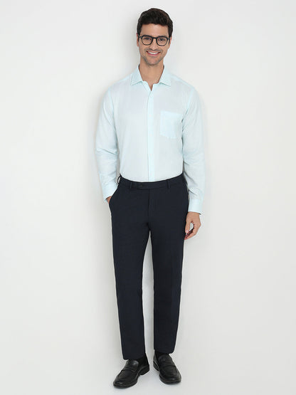 Park Avenue Men Blue Structure Regular Fit Cotton Full Sleeve Ainsley Collar Formal Shirt