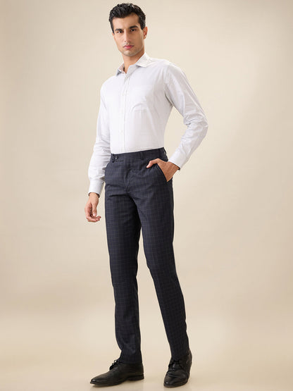 Park Avenue Men White Printed Regular Fit Cotton Full Sleeve Ainsley Collar Formal Shirt