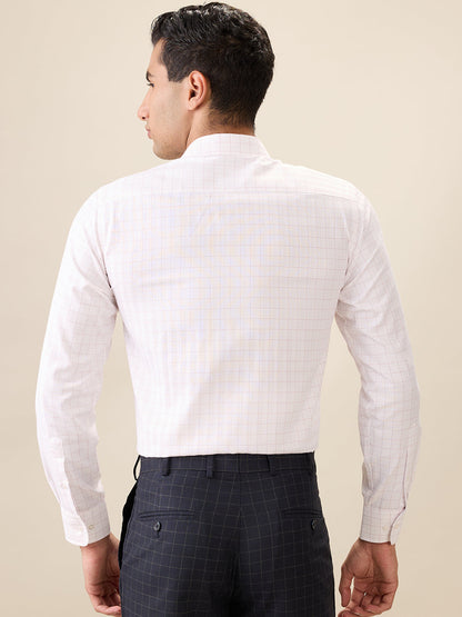 Park Avenue Men Red Checks Regular Fit Cotton Blend Full Sleeve Ainsley Collar Formal Shirt