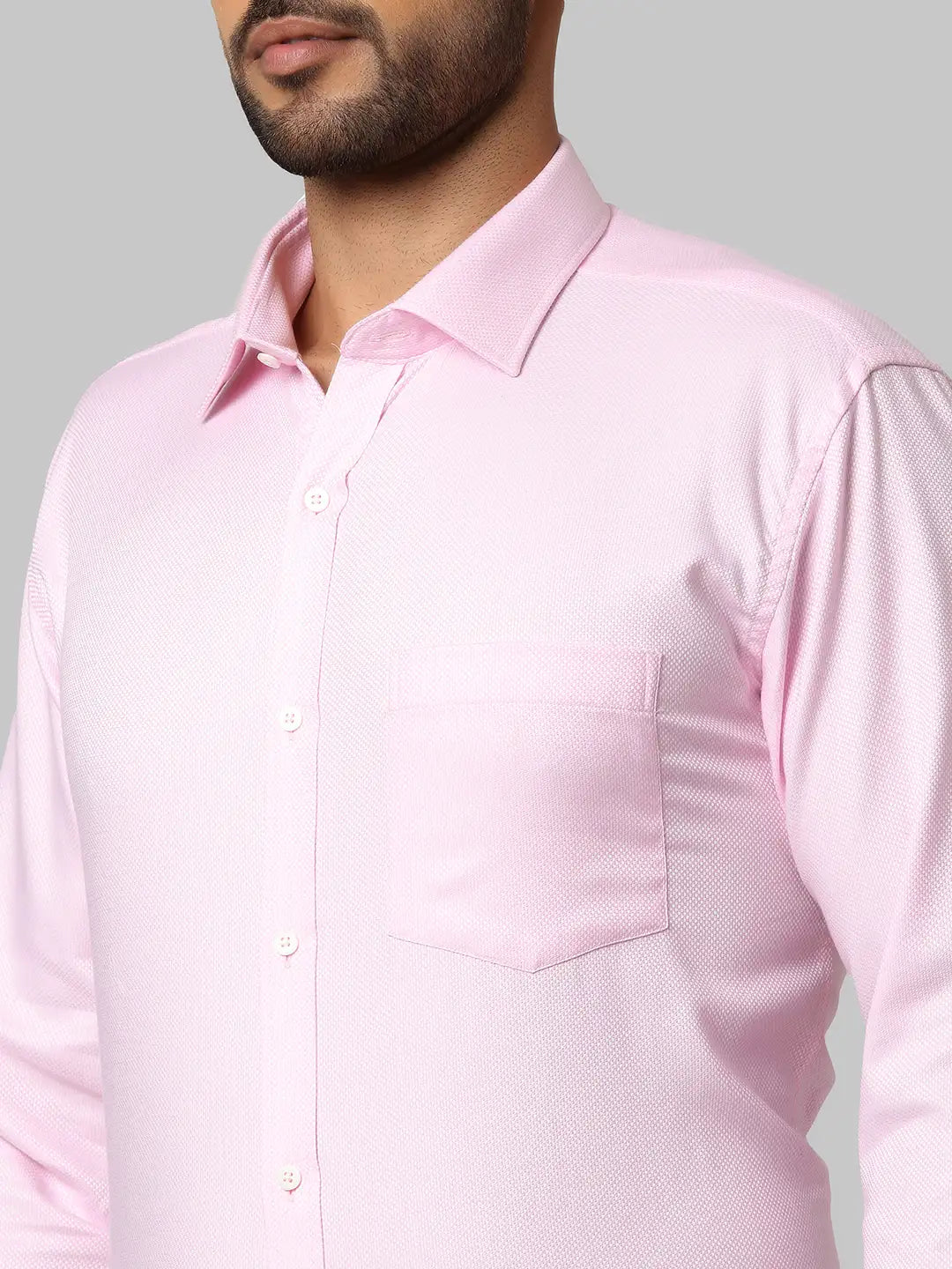 Men Red Slim Fit Structure Cotton Shirts