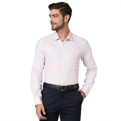 Men Red Slim Fit Checks Cotton Shirts