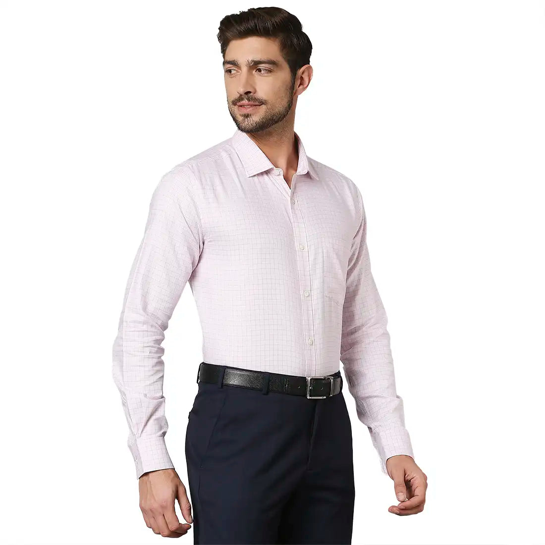 Men Red Slim Fit Checks Cotton Shirts