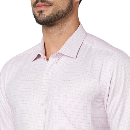 Men Red Slim Fit Checks Cotton Shirts