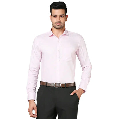 Men Red Slim Fit Stripe Cotton Shirts