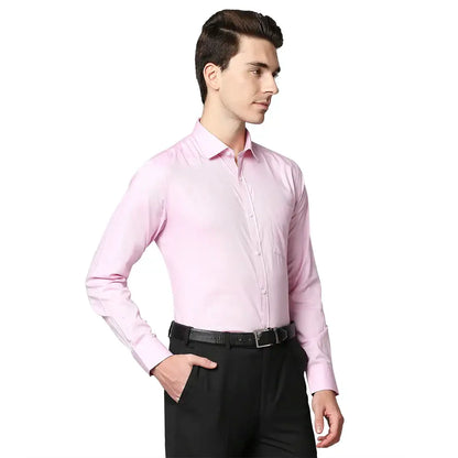 Park Avenue Men Pink Striped Slim Fit Cotton Formal Shirt