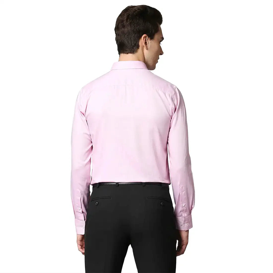 Park Avenue Men Pink Striped Slim Fit Cotton Formal Shirt