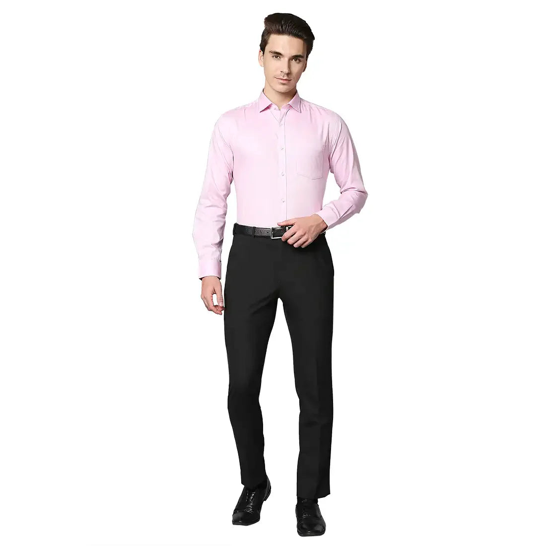 Park Avenue Men Pink Striped Slim Fit Cotton Formal Shirt
