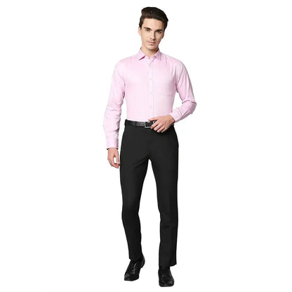 Park Avenue Men Pink Striped Slim Fit Cotton Formal Shirt