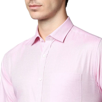 Park Avenue Men Pink Striped Slim Fit Cotton Formal Shirt