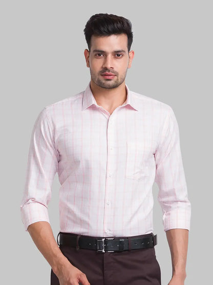 Men Red Slim Fit Checks Cotton Shirts