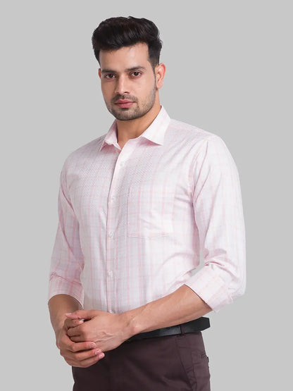Men Red Slim Fit Checks Cotton Shirts