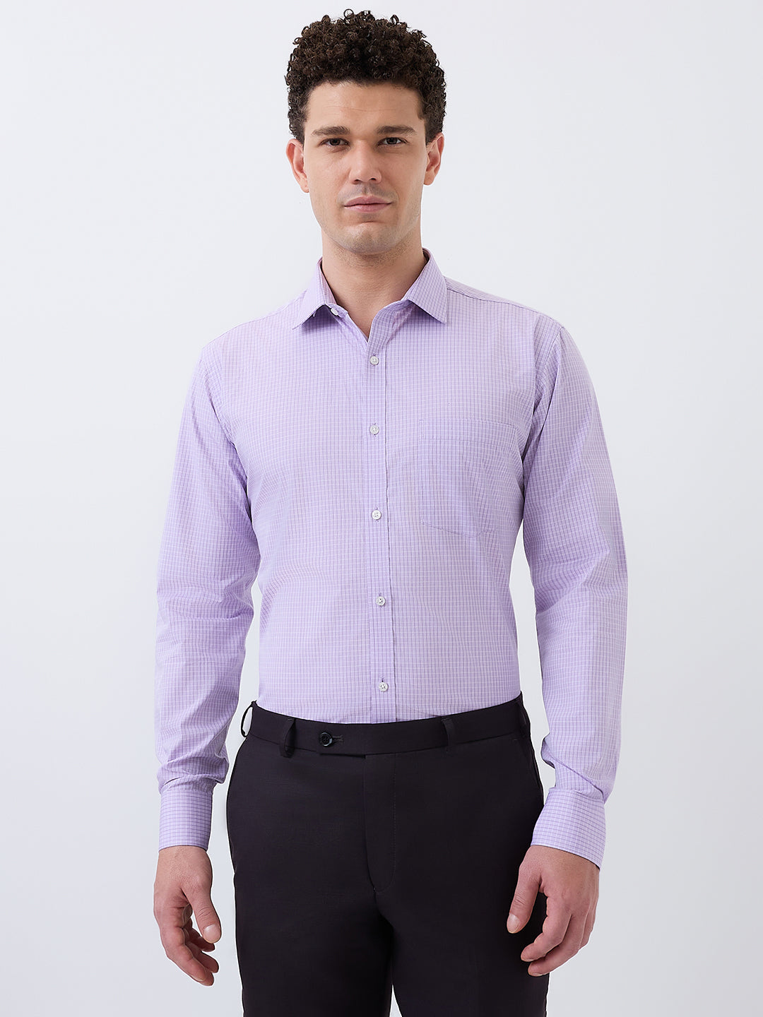 Park Avenue Men Purple Slim Fit Cotton Formal Shirt