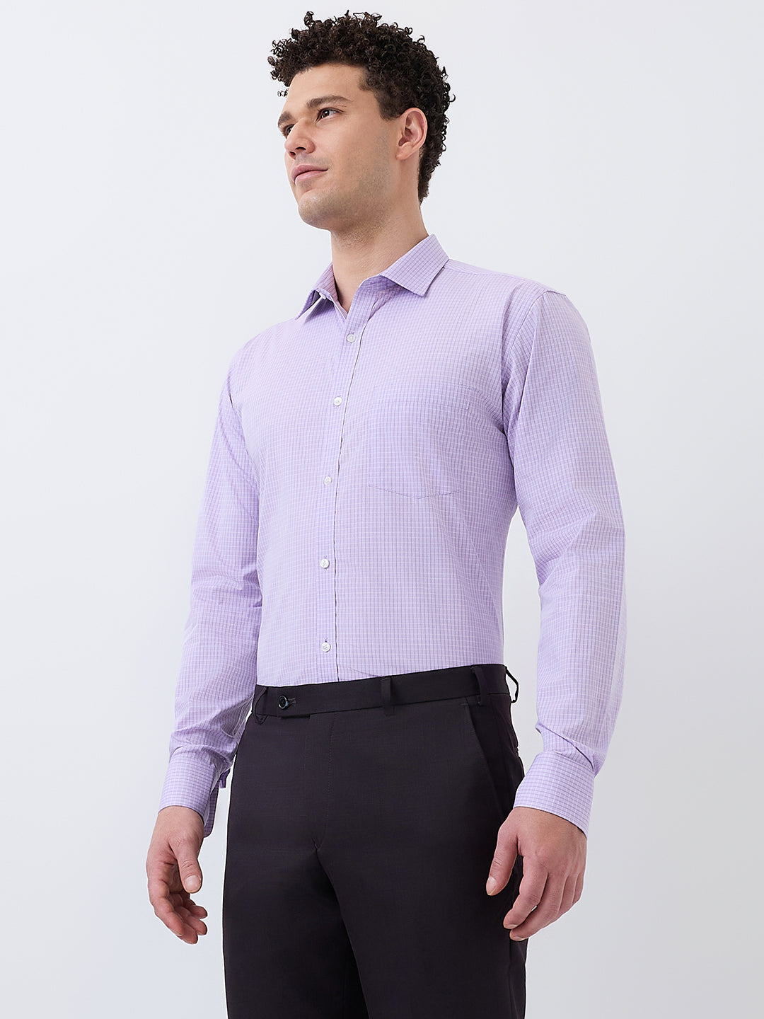 Park Avenue Men Purple Slim Fit Cotton Formal Shirt