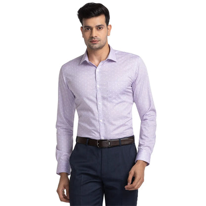 Park Avenue Men Violet Slim Fit Printed Cotton Formal Shirt