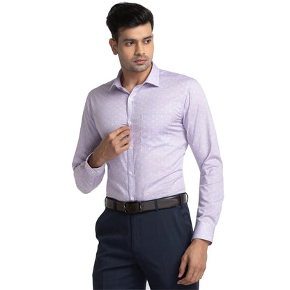 Park Avenue Men Violet Slim Fit Printed Cotton Formal Shirt