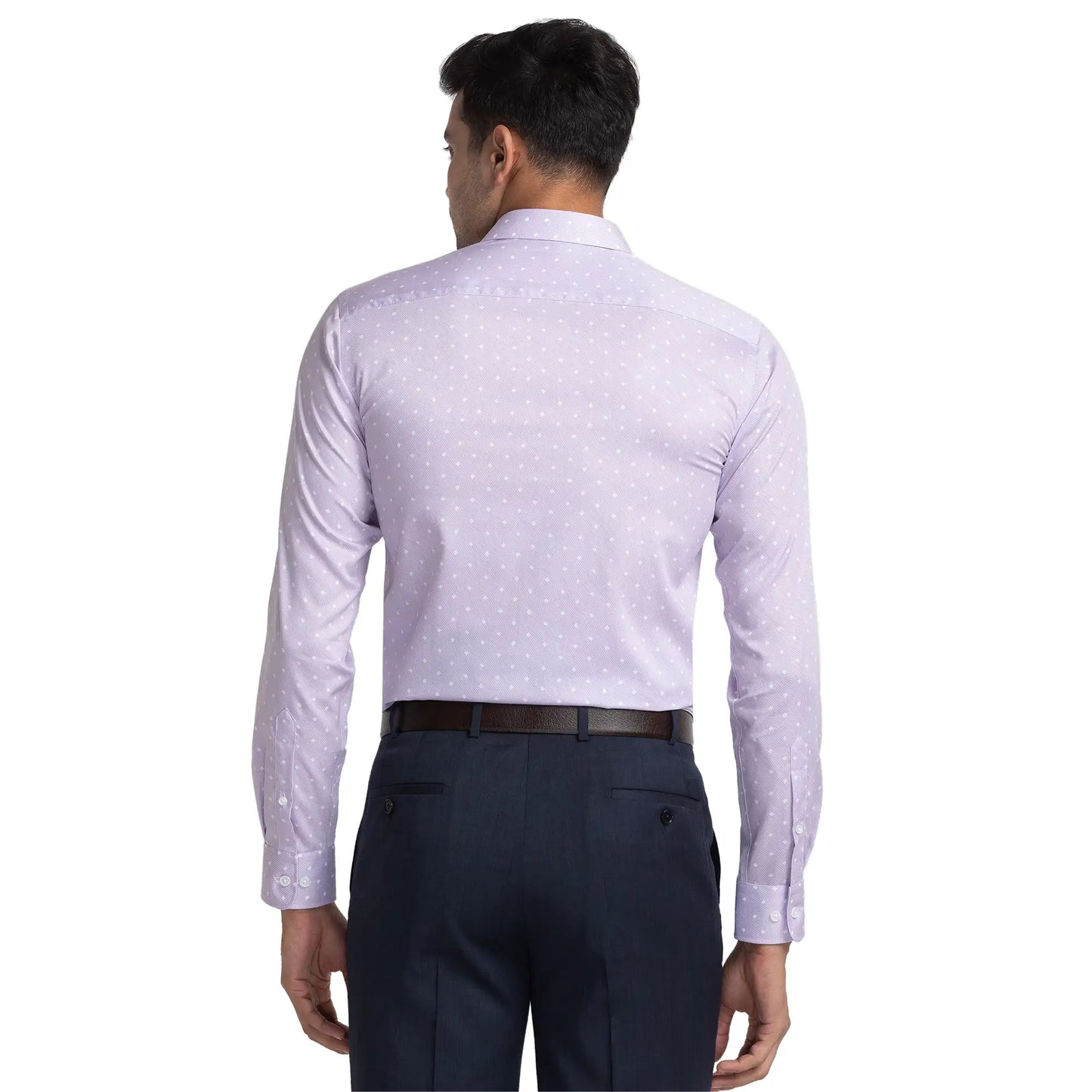 Park Avenue Men Violet Slim Fit Printed Cotton Formal Shirt