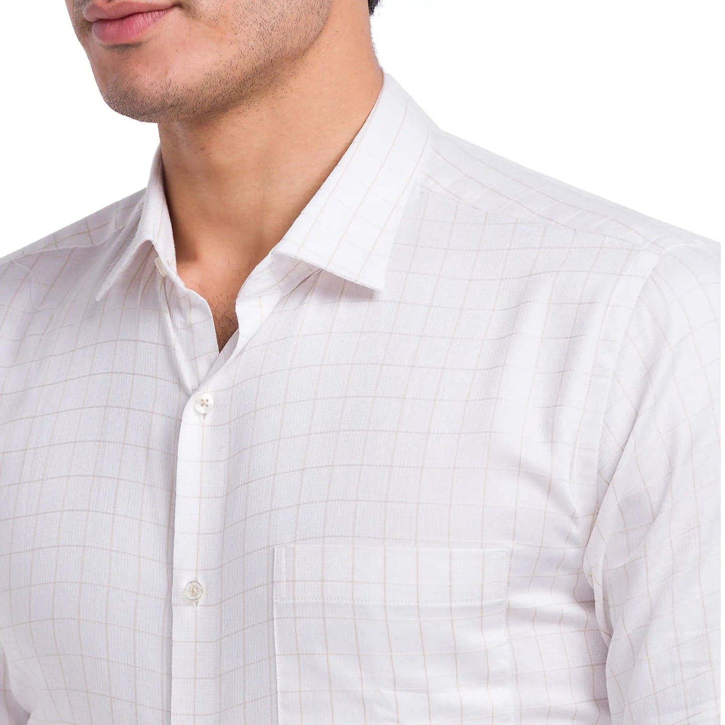 Park Avenue Men White Cotton Formal Shirt