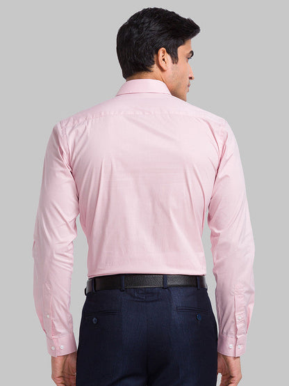 Park Avenue Men Pink Solid Slim Fit Cotton Blend Formal Shirt