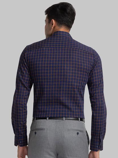 Park Avenue Men Blue Slim Fit Checks Shirt