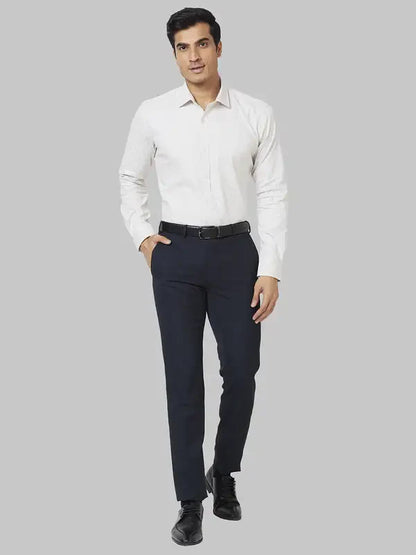 Park Avenue Men Grey Printed Slim Fit Cotton Formal Shirt