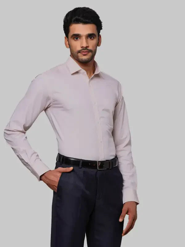 Park Avenue Men Brown Fil-A-Fil Slim Fit Cotton Formal Shirt