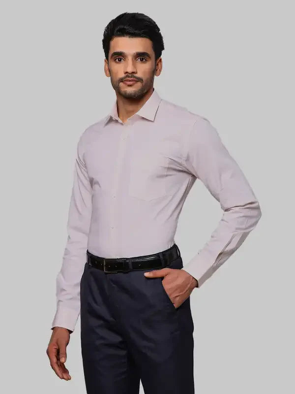 Park Avenue Men Brown Fil-A-Fil Slim Fit Cotton Formal Shirt