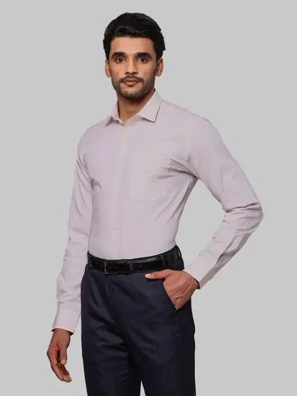 Park Avenue Men Brown Fil-A-Fil Slim Fit Cotton Formal Shirt