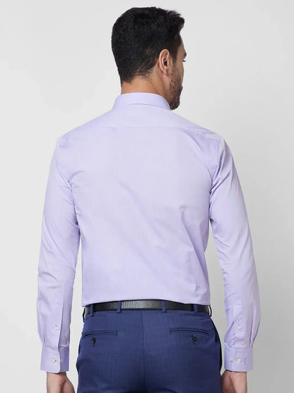 Park Avenue Men Purple Solid Slim Fit Cotton Formal Shirt
