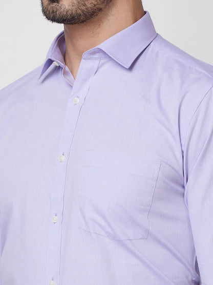 Park Avenue Men Purple Solid Slim Fit Cotton Formal Shirt
