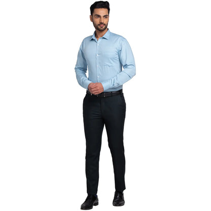 Park Avenue Men Blue Checks Slim Fit Cotton Shirt