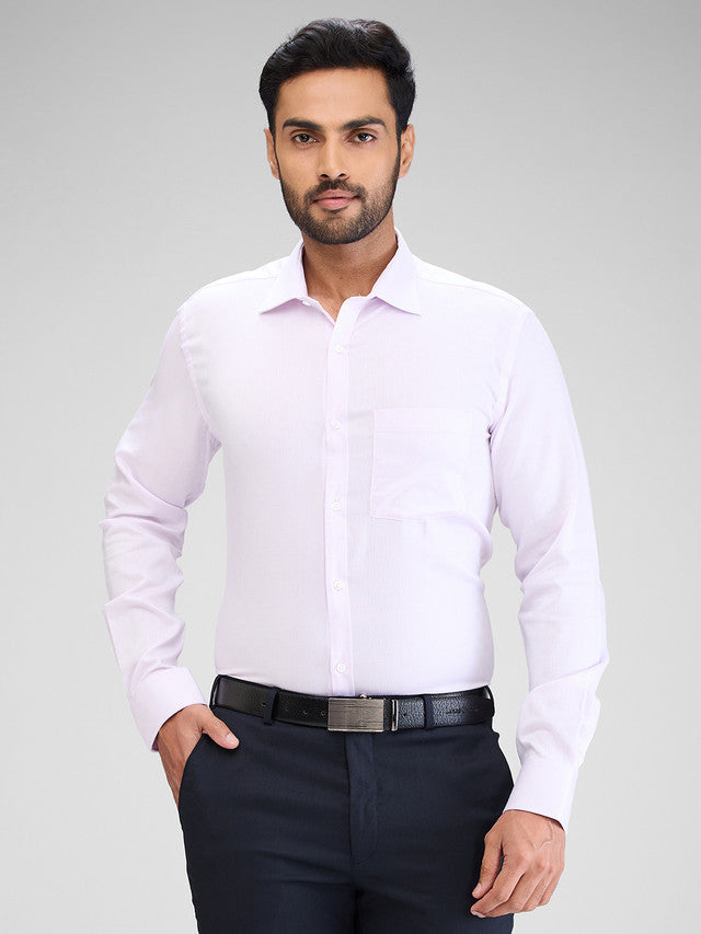 Park Avenue Purple Structure Slim Fit Cotton Formal Shirt
