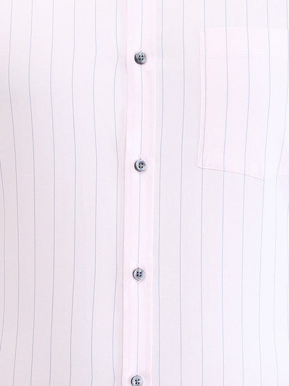 Park Avenue Men Pink Striped Slim Fit Cotton Formal Shirt
