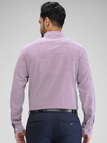 Park Avenue Purple Structure Slim Fit Cotton Formal Shirt