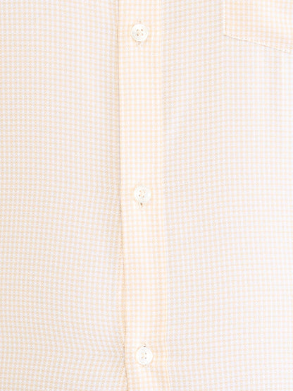 Park Avenue Men Brown Structured Slim Fit Cotton Formal Shirt