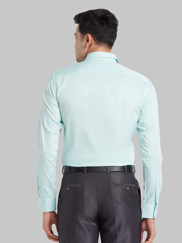 Park Avenue Blue Solid Slim Fit Cotton Formal Shirt