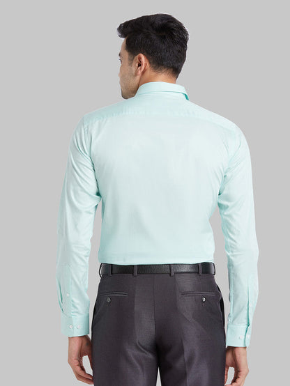 Park Avenue Blue Solid Slim Fit Cotton Formal Shirt