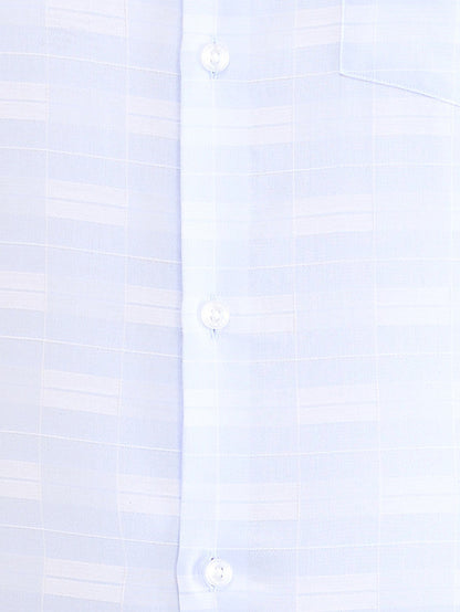 Park Avenue Blue Checks Slim Fit Cotton Formal Shirt