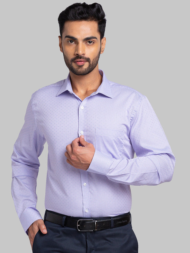 Park Avenue Purple Structure Slim Fit Cotton Formal Shirt