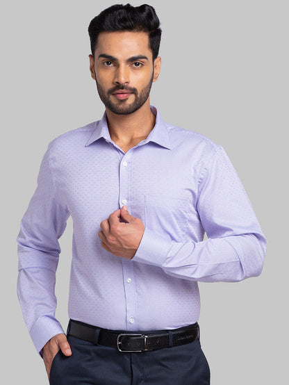 Park Avenue Purple Structure Slim Fit Cotton Formal Shirt