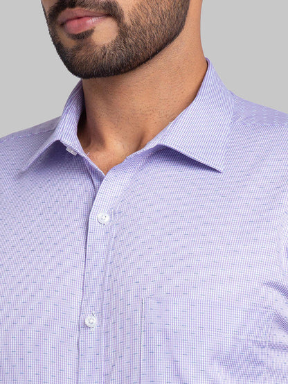 Park Avenue Purple Structure Slim Fit Cotton Formal Shirt