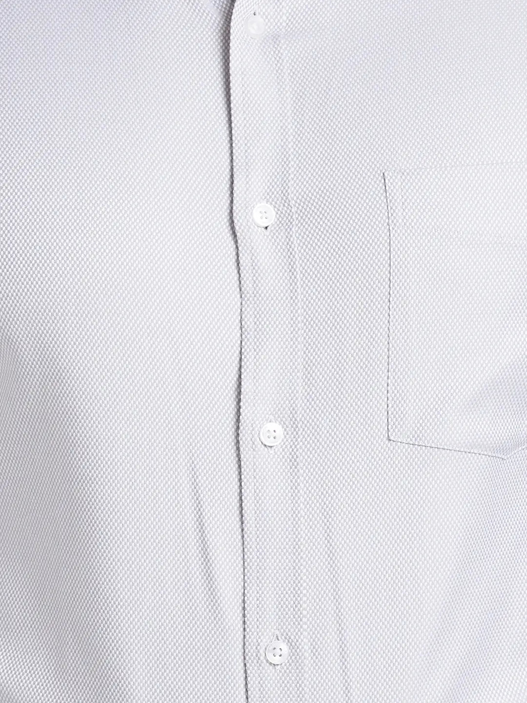 Park Avenue Men Grey Structure Slim Fit Cotton Shirt