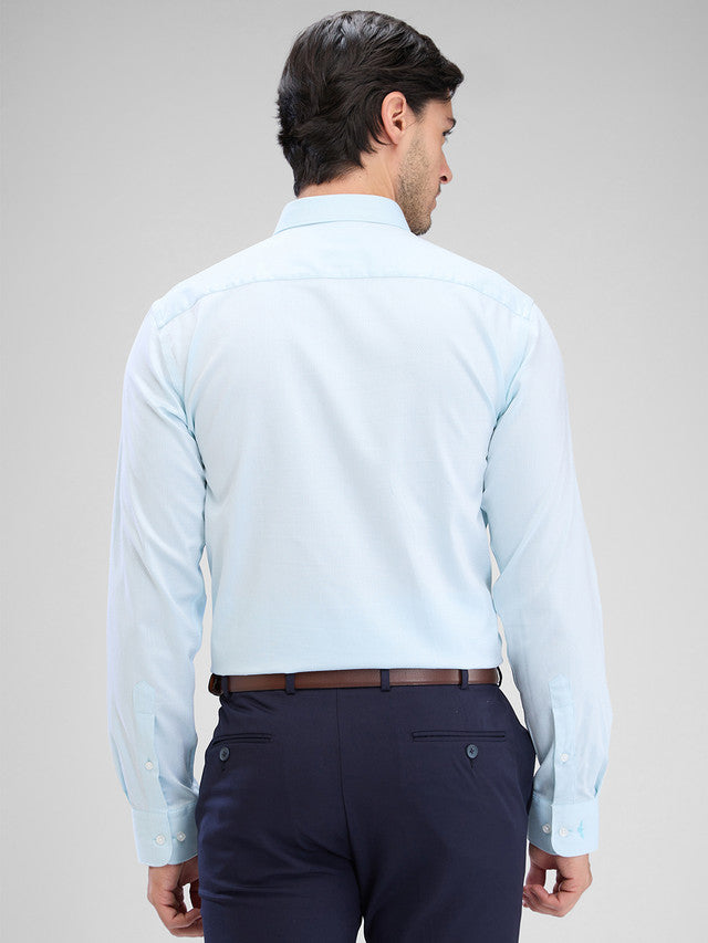 Park Avenue Green Structure Slim Fit Cotton Formal Shirt