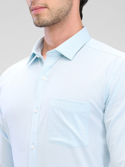 Park Avenue Green Structure Slim Fit Cotton Formal Shirt