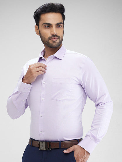 Park Avenue Purple Structure Slim Fit Cotton Formal Shirt
