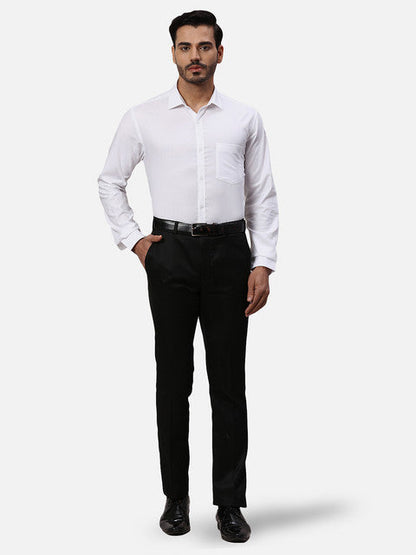 Park Avenue Men White Twill Slim Fit Cotton Formal Shirts