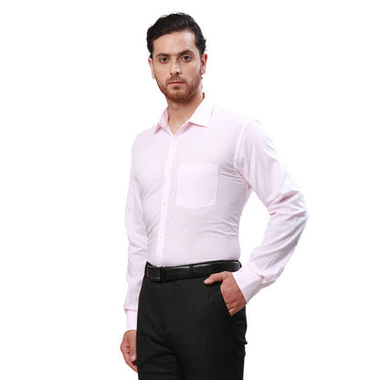 Park Avenue Pink Dobby Slim Fit Full Sleeve Cotton Shirt
