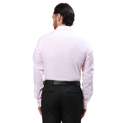 Park Avenue Pink Dobby Slim Fit Full Sleeve Cotton Shirt