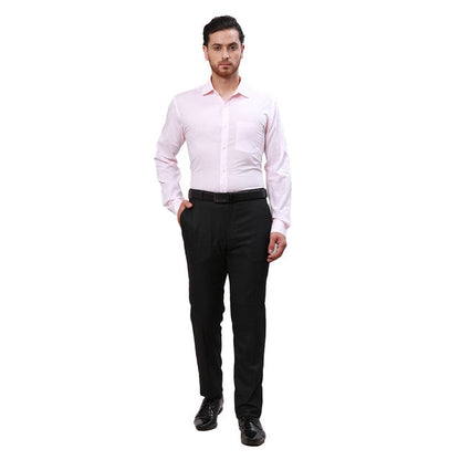 Park Avenue Pink Dobby Slim Fit Full Sleeve Cotton Shirt