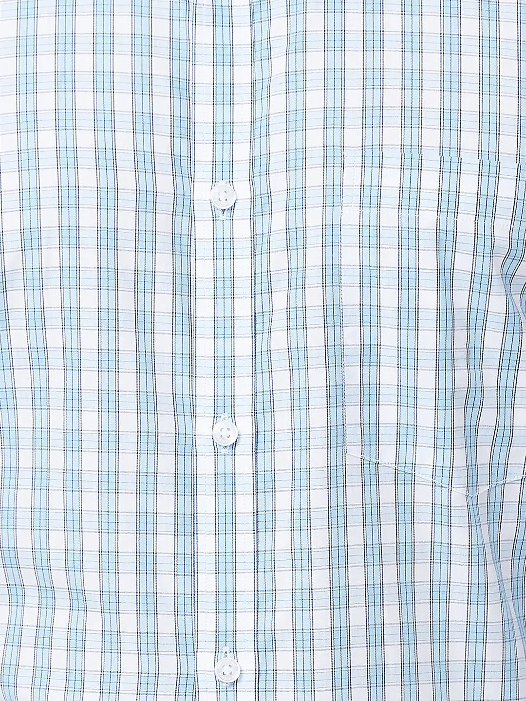 Men Blue Slim Fit Checks Cotton Shirts